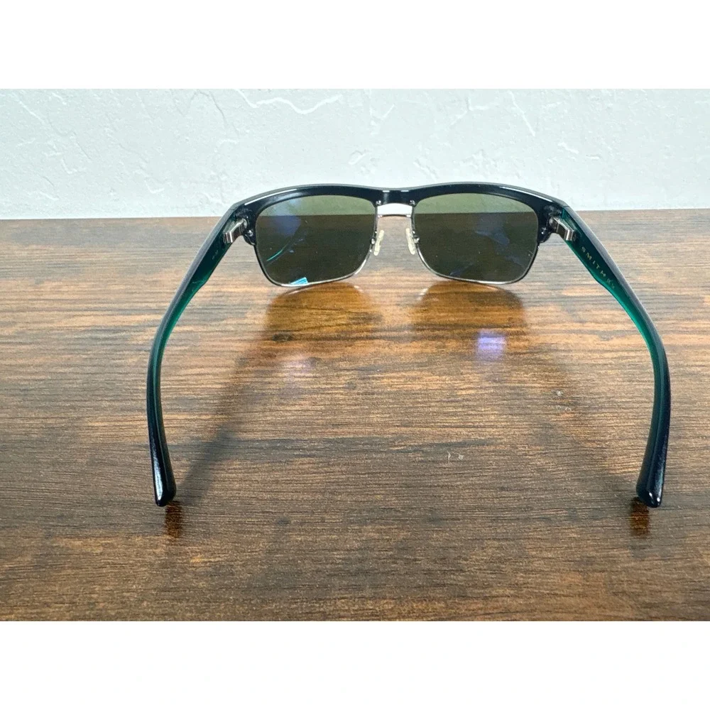 Smith Optics‎ Serenade Sunglasses Pewter Jade Teal Half Rim Square Vintage Style